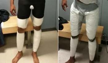 Arrestan dominicanos Ariel García y Elvin Montilla Sosa, en el JFK con cocaína en pantalones  