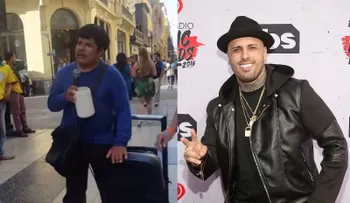 Un peruano ciego conmueve a Nicky Jam con su imitación