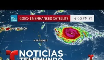 Imágenes satelitales de la trayectoria del huracán Irma rumbo hacia el Caribe 