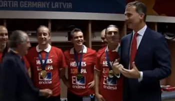 Así festejó el rey Felipe VI la victoria de la Selección Española de Baloncesto