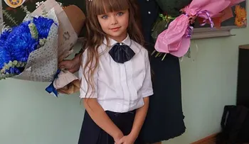 "La niña más guapa del mundo" va al colegio por primera vez 