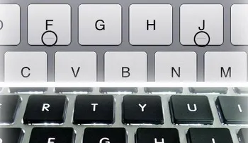 Observa que el teclado de tu PC tiene estas marcas en las letras F y J. Esta es la razón