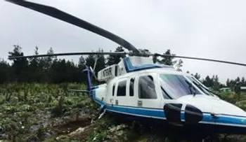 Salen ilesos ministro de Medio Ambiente y funcionarios que viajaban en helicóptero que se precipitó a tierra 