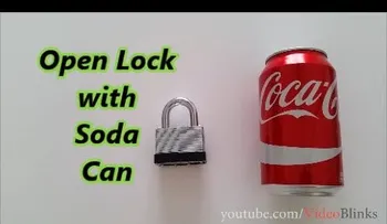 Cómo abrir un candado con una lata de refresco (VIDEO)