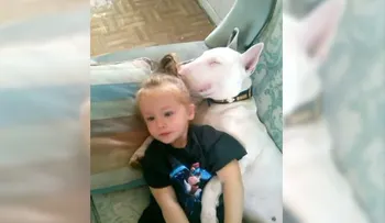 Conmovedora amistad entre una niña y su perro