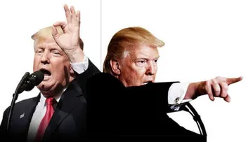 Trump en mitin vs. el Trump con teleprompter: las contradicciones