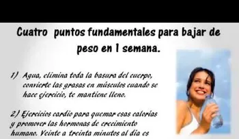 Cómo bajar de peso en una semana