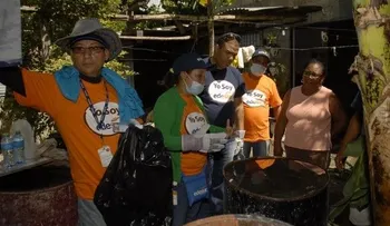 Empleados de Edesur participan contra el dengue en poblaciones del Sur