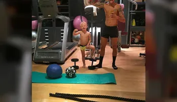 Neymar y su hijo entrenan juntos en el gimnasio