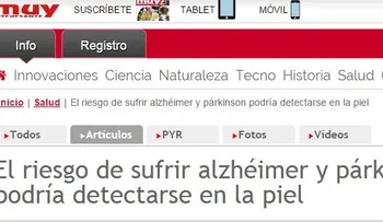 El riesgo de sufrir alzhéimer y párkinson podría detectarse en la piel