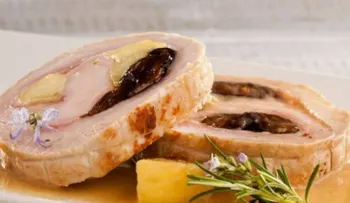  Lomo de cerdo relleno con verduras y preparate para comer