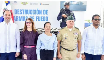 Interior y Policía y Metaldom destruyen armas incautadas