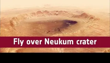 Imágenes inéditas del cráter Neukum en un espectacular sobrevuelo de Marte