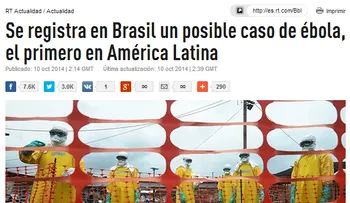 Se registra en Brasil un posible caso de ébola, el 1ro en América Latina