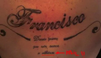 8 Tatuajes hechos por un Analfabeta, Que fuerte!!