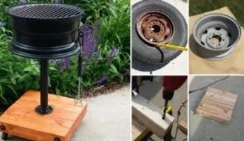 Imperdible: Cómo convertir una vieja llanta de automóvil en un asador casero...¡Es perfecto para tu terraza o jardín !
