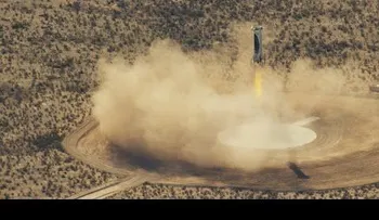 Sorprendente VIDEO del tercer viaje espacial del cohete reutilizable New Shepard
