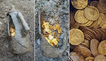 Descubren centenares de monedas romanas en el sótano de un antiguo teatro