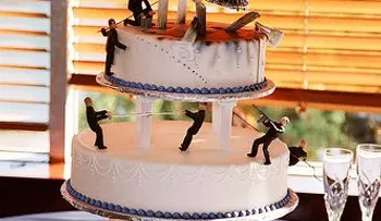 Un pastel de bodas muy original