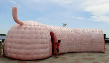 Una reproducción de un colon gigante conciencia sobre el cáncer en Paraguay