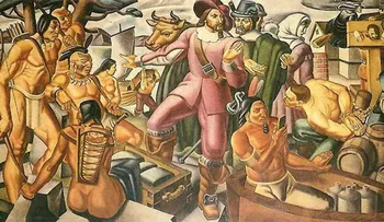 Detectan la presencia de un iPhone en una pintura de 1937 sobre los pueblos nativos de EEUU