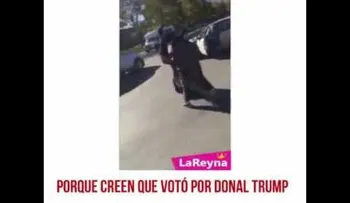 Lo golpean por votar por DONALD TRUMP