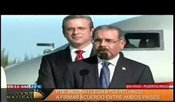 Presidente Medina arriba a Puerto Rico