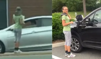 Una falsa indigente que pedía limosna, pero tenía un auto último modelo