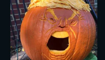¿Qué es redondo, de color naranja y llama mucho la atención? ¡Una Trumpkin!