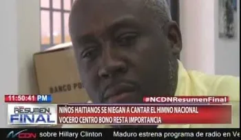 Niños haitianos alegadamente se niegan a cantar el Himno Nacional
