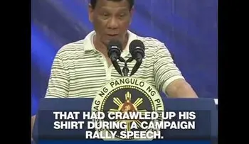 La cucaracha que molestó al presidente Duterte; algunos se rieron del incidente
