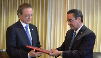 Rector UASD recibe visita presidente Banco Popular