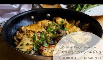 Una receta de pollo con champiñones súper saludable 
