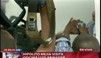 Hipólito Mejía visita a Luis Abinader 