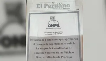 Diario oficial en Perú confunde el logo de la autoridad electoral con una caricatura ofensiva