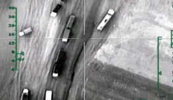 Nuevos videos: Ataque aéreo ruso a un convoy terrorista con petróleo en Siria