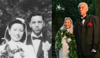 Pareja china revive su boda 70 años después