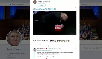 Así encontró CNN al creador del GIF de lucha libre que difundió Trump