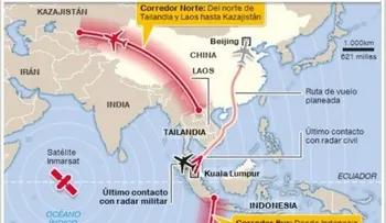 Malasia cambia versión de últimas palabras desde la cabina del vuelo desaparecido