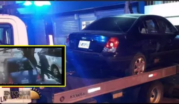 Localizan el vehículo que por poco asesina a dos personas en acera de Santo Domingo.