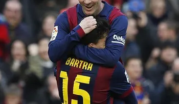 Messi logró un triplete y el Barcelona gana e implanta récord de 35 partidos invictos