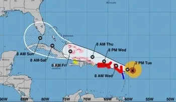 El súper poderoso huracán Irma se fortalece más cerca de las Antillas Menores y de Puerto Rico