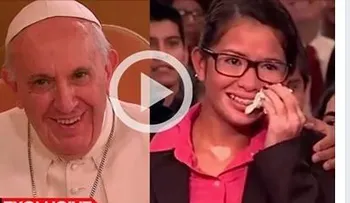 El papa conmueve al mundo con pedido a una escolar con bullying que cante para él (VIDEO)