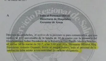Entidad del Gobierno ordena a empleados a asistir obligatoriamente a un acto de Danilo