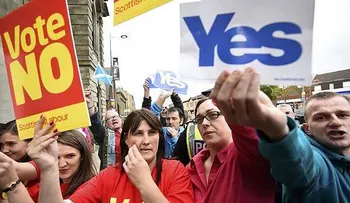 El "no" amplía su ventaja en los sondeos a un día del referéndum en Escocia.