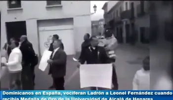 En España: Leonel, ladrón, ladrón... VIDEO