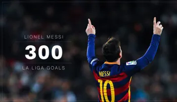 Leo Messi supera los 300 goles en la Liga española