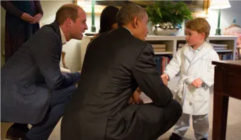 Se agota la bata que usó el príncipe Jorge para conocer a Obama