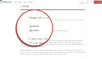 WikiLeaks revela la "sencilla" contraseña del correo electrónico de Podesta