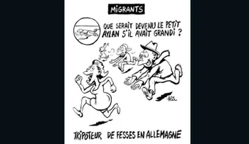Indignación por caricatura de Charlie Hebdo de Alan Kurdi como un agresor sexual